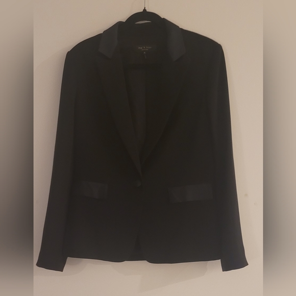 Rag & Bone Black Suit Blazer Jacket. Size 6 - Picture 5 of 8